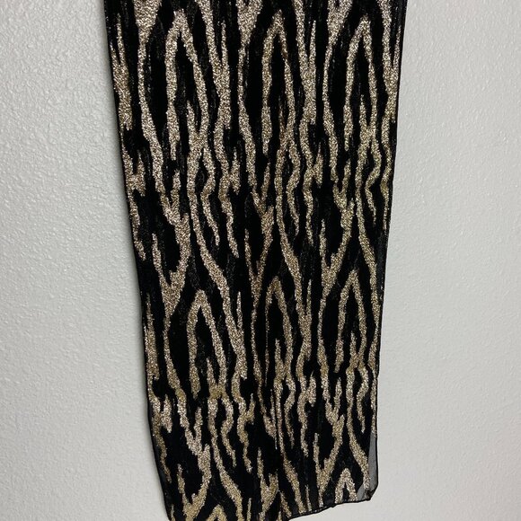 Vintage  Shiny Gold Metallic  Scarf / Bow - Picture 1 of 5